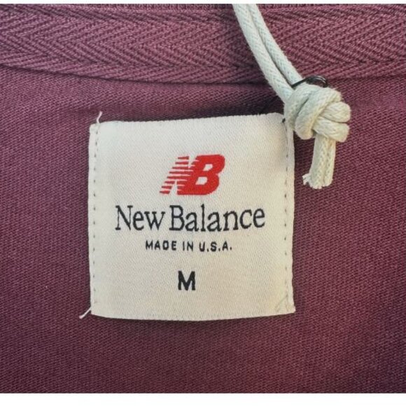 New Balance Men's MADE in USA Core T-Shirt MT21543 NBY Cotton Size M Burgundy - Picture 4 of 7